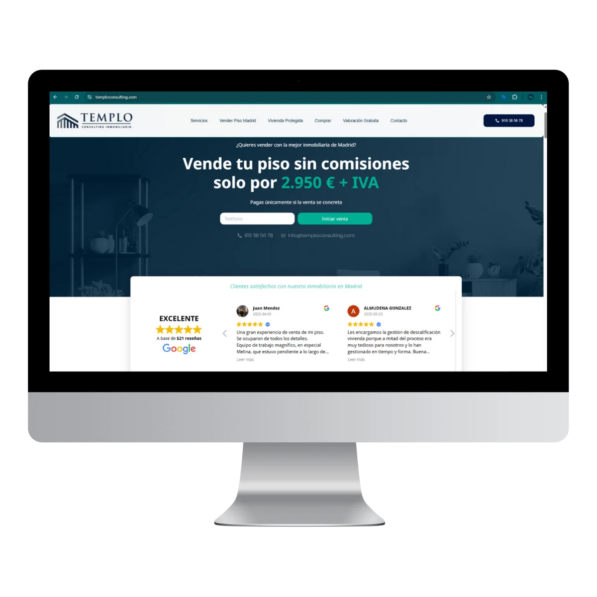 Pagina web de Templo Consulting