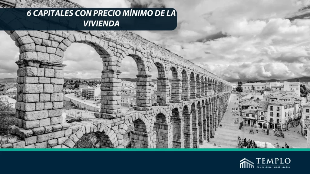 Comparación del precio mínimo de la vivienda en seis capitales españolas.