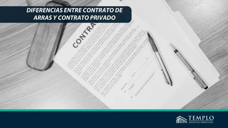Comparación entre contrato de arras y contrato privado en transacciones inmobiliarias.