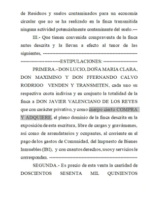 Modelo de escritura de compraventa
