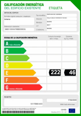 Certificado de eficiencia energética obligatorio para la venta de viviendas