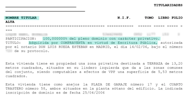 Titulares en una Nota simple