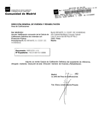 Cedula de calificación definitiva