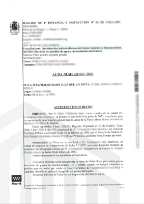 Vender piso de un incapacitado