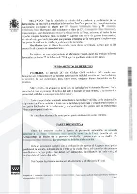 Juez autoriza la venta de un piso en el que el dueño es un incapacitado