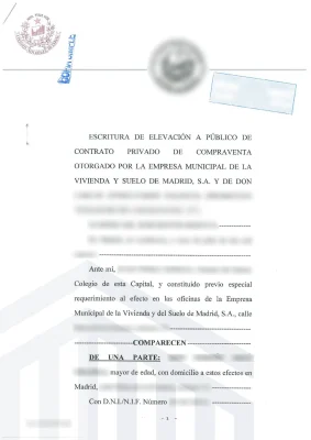 Escritura de elevación de contrato privado a contrato público.
