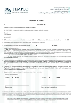 propuesta de compra