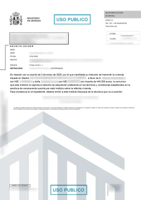 Derecho de adquisición preferente INVIED