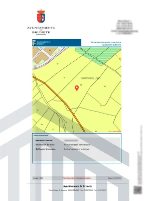 Ejemplo de Informe Urbanístico de terreno en Madrid