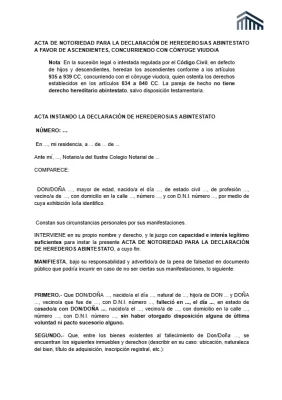 Modelo de Declaración de Herederos Guía Descargable