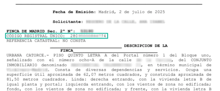 Ejemplo de el IDUFIR en una Nota Siemple