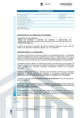 Obras autorizadas en una vivienda fuera de ordenación