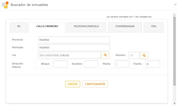 Encontrar Referencia Catastral de un inmueble